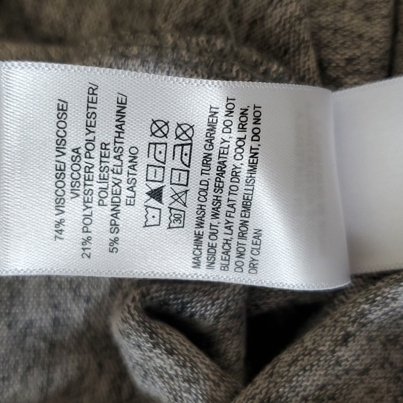 Lucky Brand Grey Polka Dot Tie Front Soft Cardigan XL - Picture 8 of 8